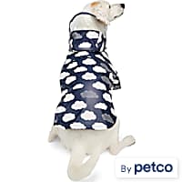 YOULY Navy Cloud Print Pet Raincoat