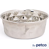 EveryYay Embossed Swirl Stainless Steel Dog Bowl