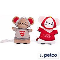 YOULY Valentine Mice Plush Cat Toys