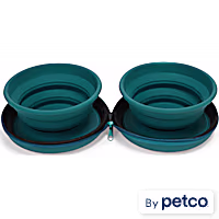 EveryYay Zip-Up Travel Double Diner Dog Bowls