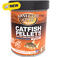 Omega One Sinking Catfish Pellets with Shrimp Freshwater & Saltwater Fish Food