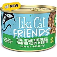 Tiki Cat Friends Tuna, Ocean Whitefish & Pumpkin Cat Food