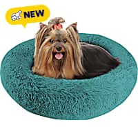 Pet Napper Teal Donut Dog Bed