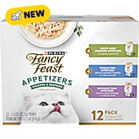 Fancy Feast Lickable Appetizers Grain Free Wet Cat Food Variety Pack