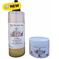 Piggy Poo and Crew USDA Organic Unrefined Virgin Coconut Oil and All-Natural Oatmeal Cherry Scented Pet Shampoo Set