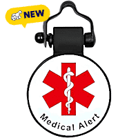 SiliDog Silent Personalized Medical Alert Pet ID Tag for Dogs