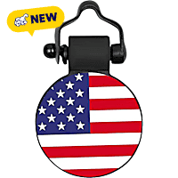 SiliDog Silent Personalized USA Flag Pet ID Tag for Dogs