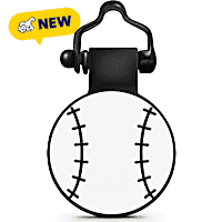 SiliDog Silent Personalized Baseball Pet ID Tag for Dogs