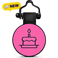 SiliDog Silent Personalized Birthday Cake Pet ID Tag for Dogs