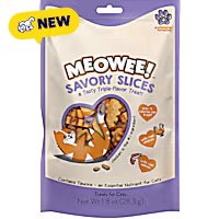 Meowee! Savory Slices Treats Made with Chicken, Salmon and Smoky BBQ Flavor for Cats