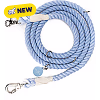 Lucy & Co. Denim Blue Hands-Free Rope Dog Leash