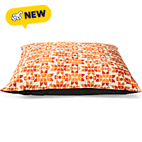 Petco Orange Flower Plush Pillow Lounger Dog Bed