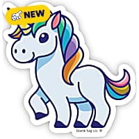 Blank Tag Stickers Unicorn Vinyl Sticker