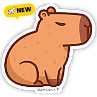 Blank Tag Stickers Capybara Vinyl Sticker