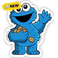 Blank Tag Stickers Cookie Monster Vinyl Sticker