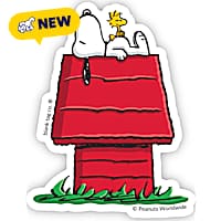 Blank Tag Stickers Snoopy & Woodstock Vinyl Sticker