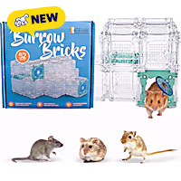 Happy Habitats Burrow Bricks Clear Small Pet Playpen 52 Piece Starter Kit