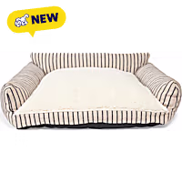 Petco Tan Striped Sofa Style Dog Bed