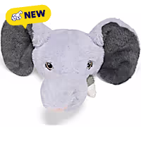 Petco Elephant Head Plush with Nylon Horns Dog Toy