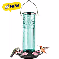 Nature's Way Antique Glass Gravity Hummingbird Feeder
