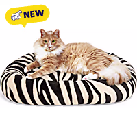 Petco Zebra Print Bolster Mat Cat Bed