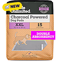 Pet Life Unlimited Charcoal Powered Dog Pads, 30" X 36", XX-Large, Count of 15
