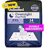 Pet Life Unlimited Overnight Dog Pads, 30" X 36", XX-Large, Count of 14