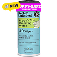 Pet Life Unlimited Puppy's First Grooming Wipes, Count of 40