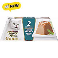 Purina Fancy Feast With Ocean Fish Gems Pate Mousse with Gravy Wet Cat Food
