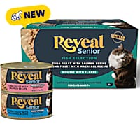 Reveal Fish Selection in Mousse with Flakes Natural Wet Cat Food