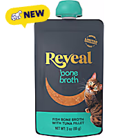 Reveal Natural Fish Bone Broth with Tuna Fillet Spout Pouch Cat Food