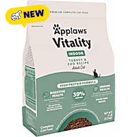 Applaws Vitality Indoor Complete & Balanced Turkey and Cod Recipe Adult Dry Cat Food
