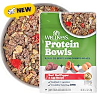 Wellness Protein Bowls, Adult Fresh Alternative Wholesome Grains, Beef, Red Pepper & Egg Recipe Dog Food