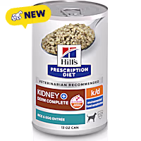 Hill's Prescription Diet k/d + Derm Complete Rice & Egg Entree Wet Dog Food