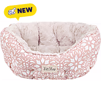 PetShop by Fringe Studio Sevilla Tile Tea Rose Small Round Cuddler Pet Bed