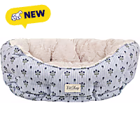 PetShop by Fringe Studio Chambray Bluebell Medium Round Cuddler Pet Bed