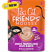 Tiki Cat Friends Mousse Chicken, Pumpkin & Duck Recipe in Broth Cat Food