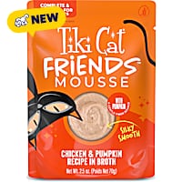 Tiki Cat Friends Mousse Chicken & Pumpkin Recipe in Broth Cat Food