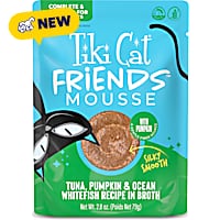 Tiki Cat Friends Mousse Tuna, Pumpkin & Ocean Whitefish Cat Food