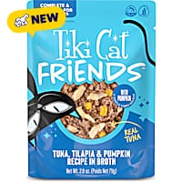 Tiki Cat Friends Tuna, Tilapia & Pumpkin Cat Food Pouch