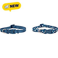 Petco Navy Printed Dog Collar Set