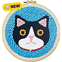 Petco Black & White Cat Punch Needle Kit
