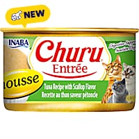 Inaba Churu Tuna Recipe with Scallop Flavor Entree Mousse Can Cat Food