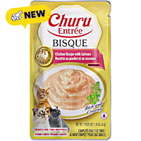 Inaba Churu Chicken Recipe with Salmon Entree Bisque Pouch Cat Food