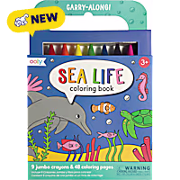 OOLY Carry Along! Coloring Book and Crayon Set - Sea Life
