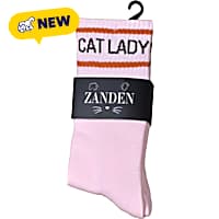 Zanden Pink Cat Lady Crew Socks