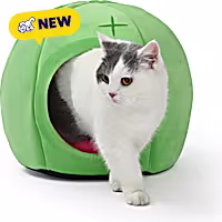 Max & Marlow Olive Hooded Cat Bed