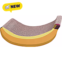 Happy & Polly Banana Sculpted Curved Design Cat Scratching Pad