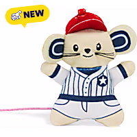 Petco Americana Baseball Player Mouse Cat Toy