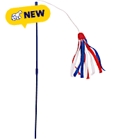 Petco Red White & Blue Fringe Cat Teaser Toy